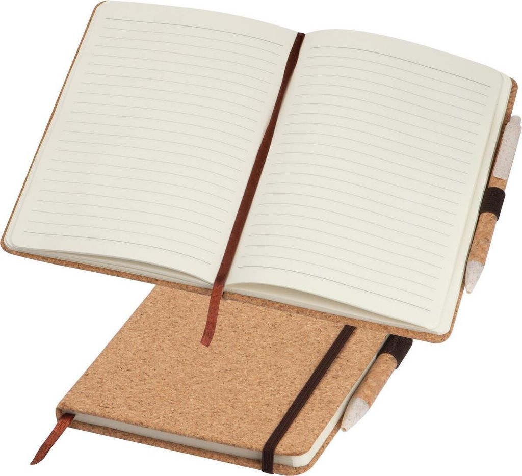 Notizbuch mit Korkeinband / A5 / 160 gepunkteten Seiten