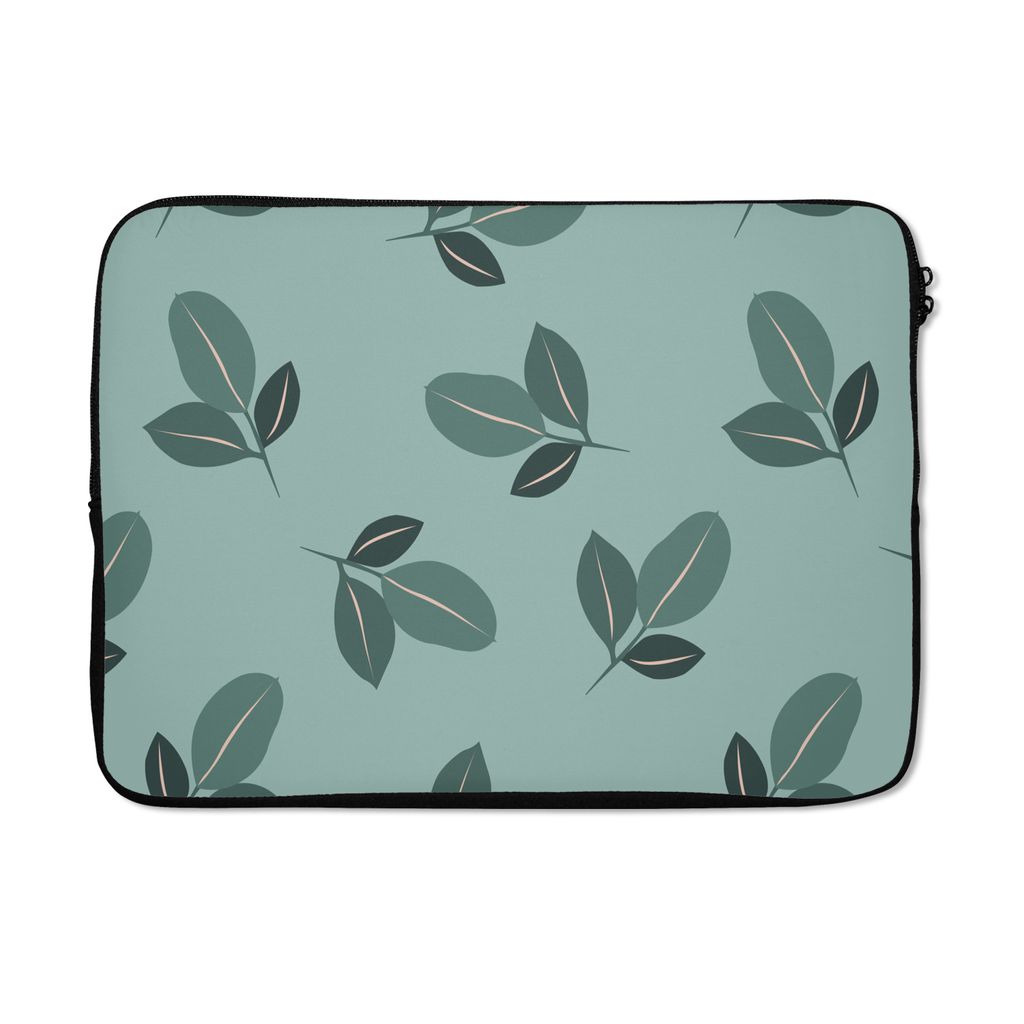 MuchoWow Laptop Hülle 13 Zoll Sommer - Blätter - Muster Laptoptasche - Laptophülle - Sleeve - Rundumschutz