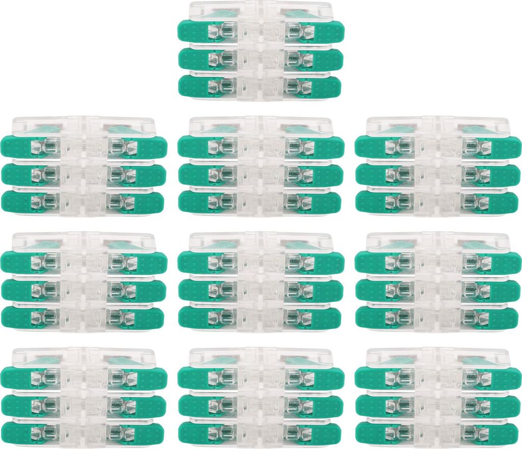 10 Stück 3-in-3-out-Drahtverbinder, Schnellverdrahtungs-Leiterklemmen, elektrische Kabelverbinder 0,5–6 mm², 41 A, 450 V
