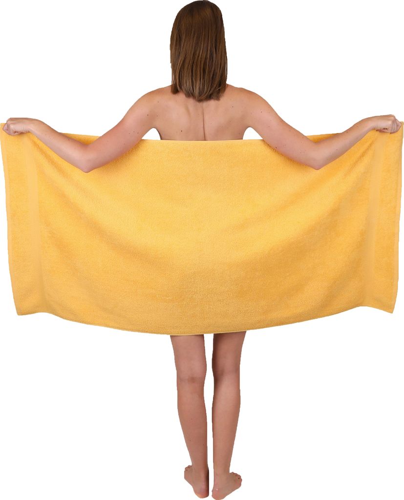 Betz Premium Duschtuch 70×140 cm – 100% Baumwolle 470 g/m², saugstark & weich, Farbe honiggelb