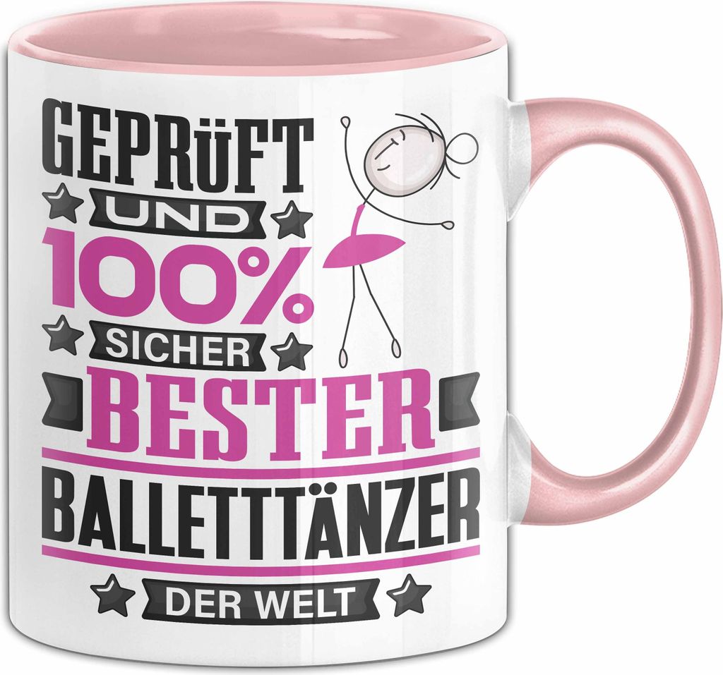 Balletttänzer Geschenk Lustiger Spruch für Balletttänzer Geschenkidee Bester Balletttänzer Der Welt (Rosa)