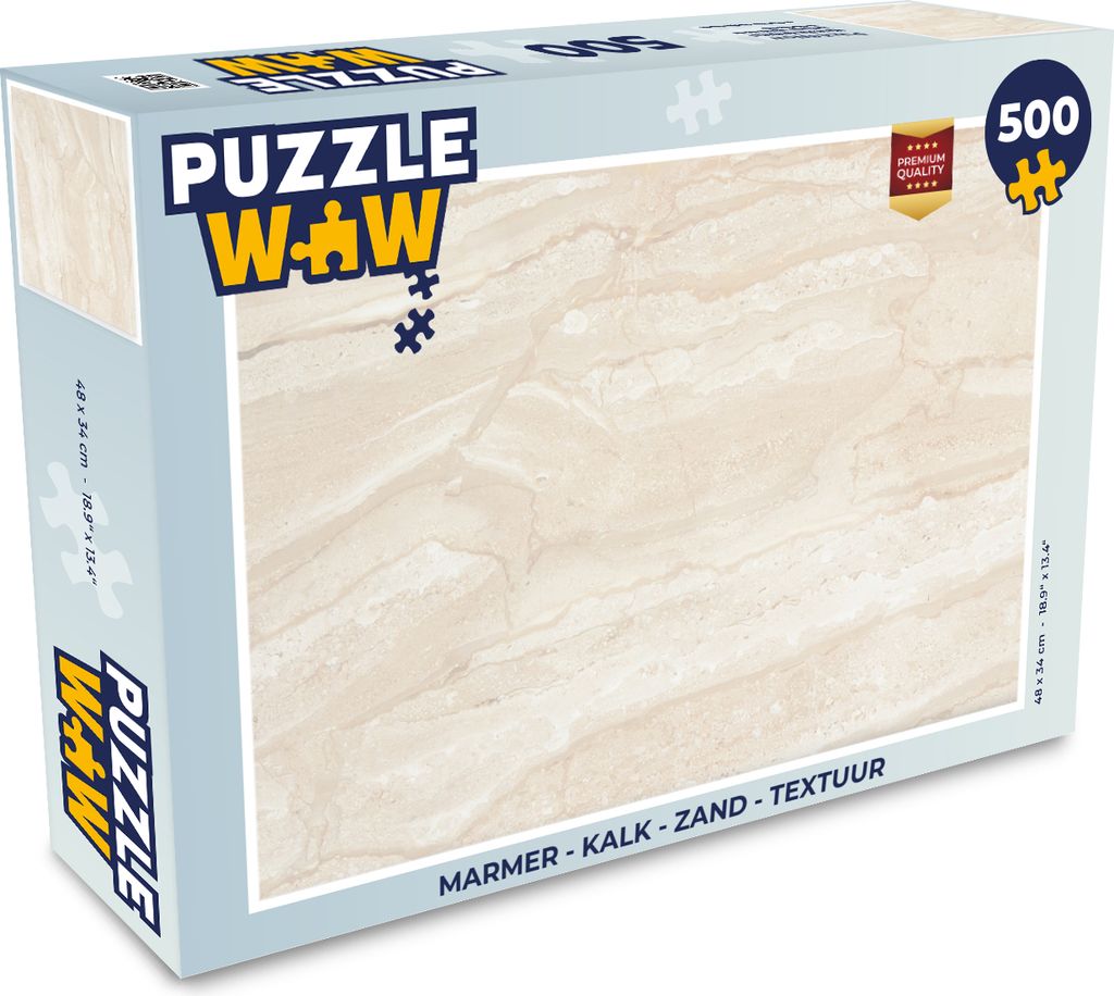 MuchoWow Puzzle 500 Teile Marmor - Kalk - Sand - Textur - 500 Teile - Kinder - Selberbauen - Puzzlespiele