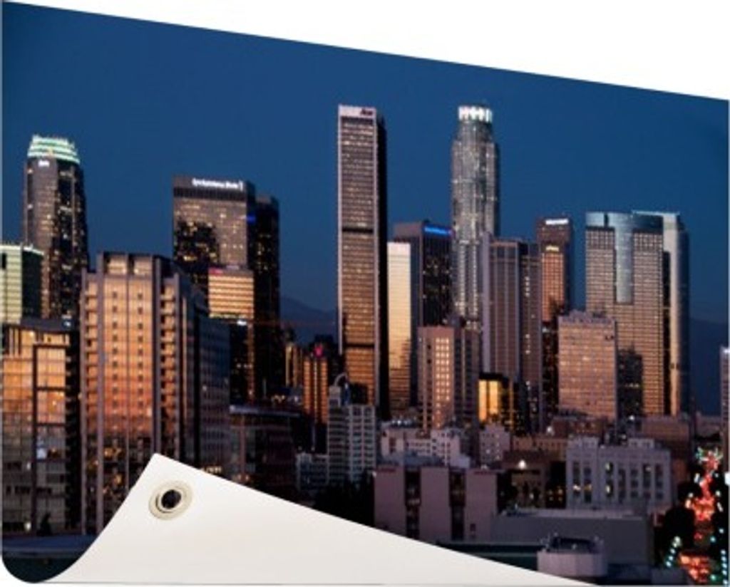 Gartenposter - 120x80 cm - Los Angeles Abendskyline - Modernes Wandbilder - Amerikanische Städte