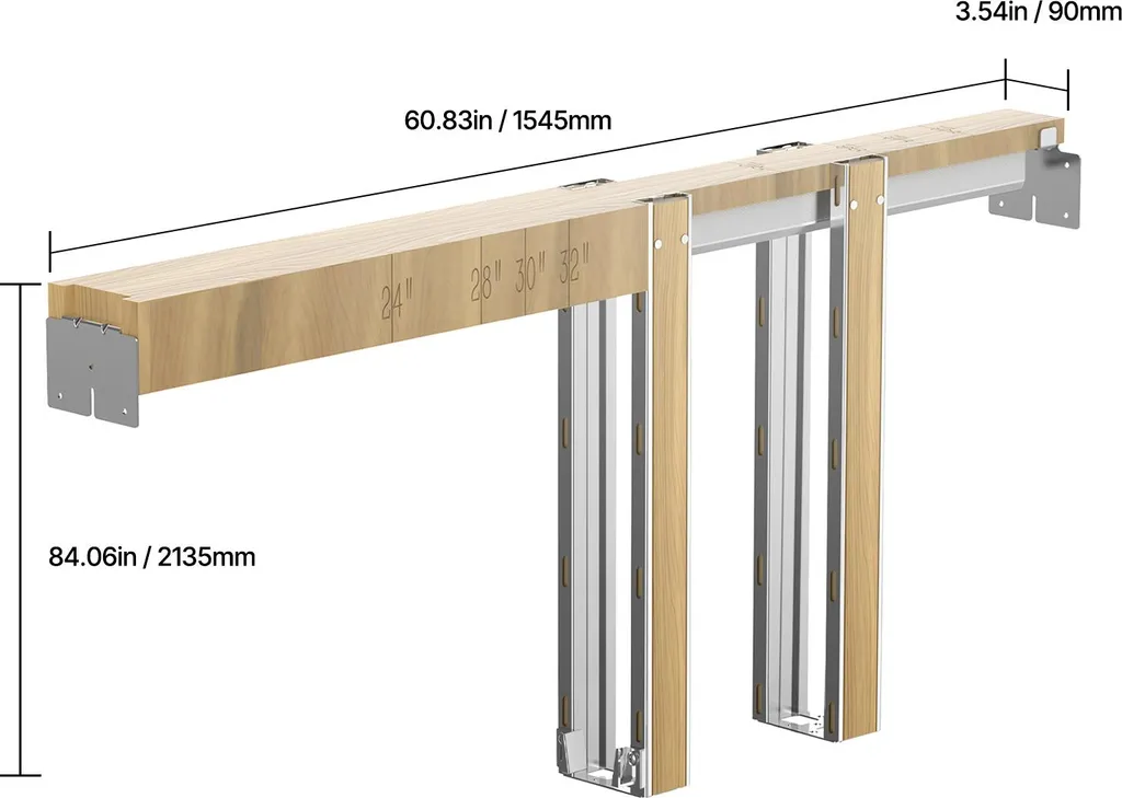 Structure de Porte Escamotable en Acier pour Gain de Place Intérieur - 8