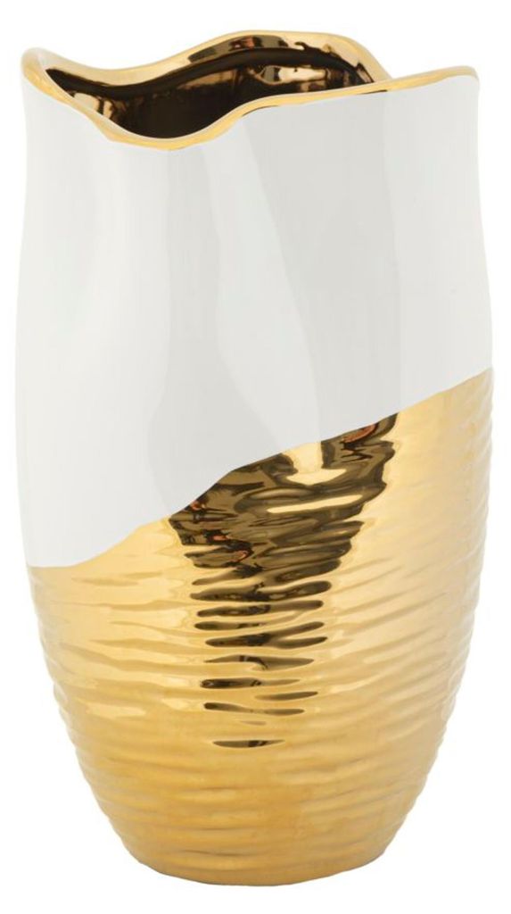 Mauro Ferretti Vase Lux Ø 20 x 35 cm, Weißgold Produktbild 