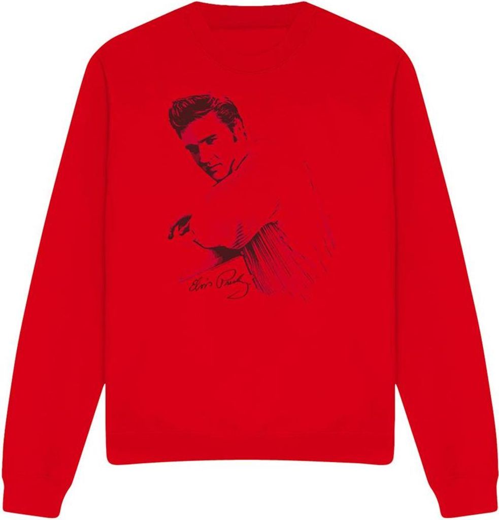 Elvis Presley - "On The Range" Sweatshirt für Herren/Damen Uni TV32326 (XL) (Rot)