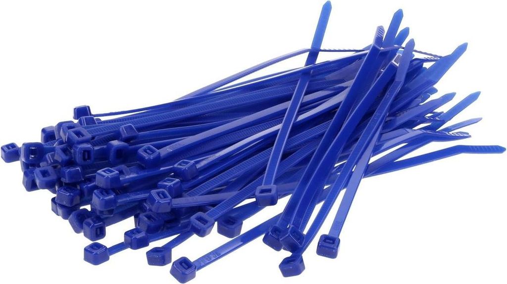 100 Stück Kalitec Kabelbinder Blau 100mm x 2,5mm I Kabelbinder uv-beständig I blaue Kabelbinder I Kabelbinder Set blau I 100 mm lange Kabelbinder...