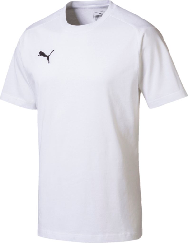 Puma Fußball Liga Casuals T-Shirt Fußballshirt Herren weiß Gr M