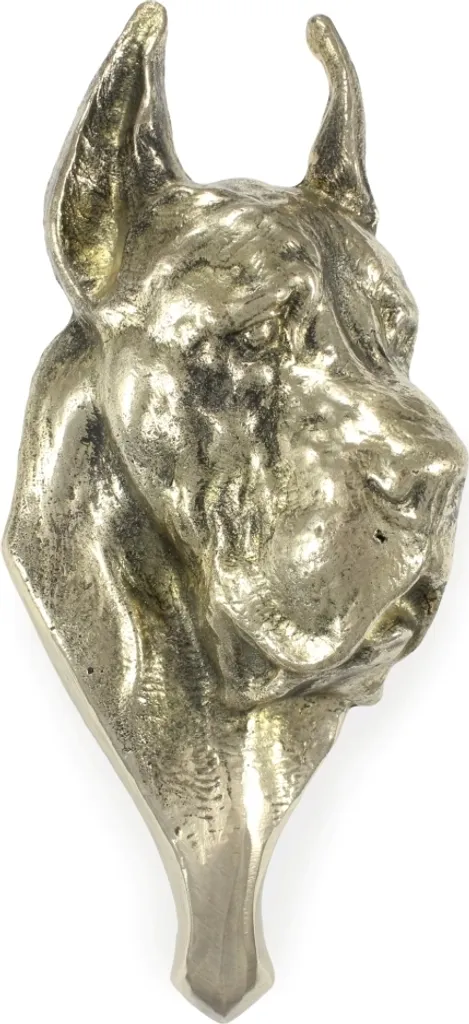 Heurtoir de porte en laiton Dogue d'Ulm, finition vintage Art-Dog