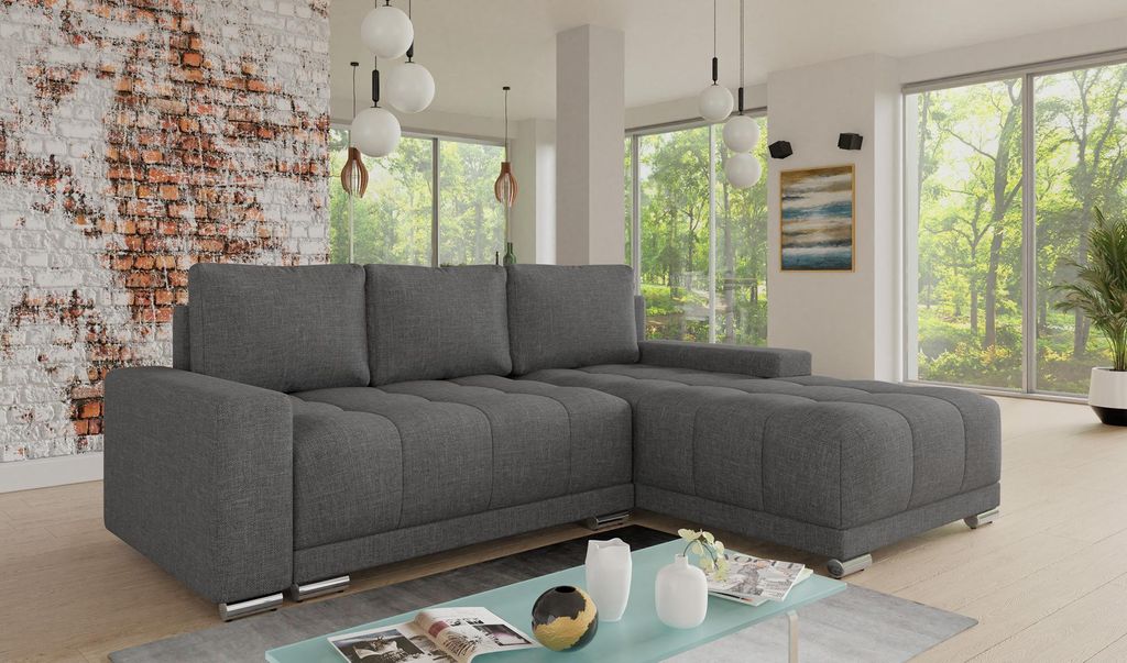 Ecksofa Pavo mit Schlaffunktion und Bettkasten - L-Form Produktbild 
