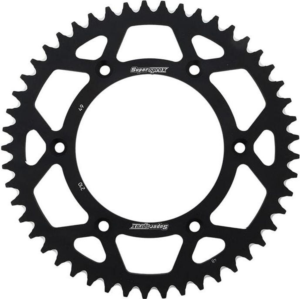 Alu-Kettenrad Supersprox 520 - 49Z (schwarz) RAL-210:49-BLK|ID 125,0 LK 153,0 6-Loch/6-Loch