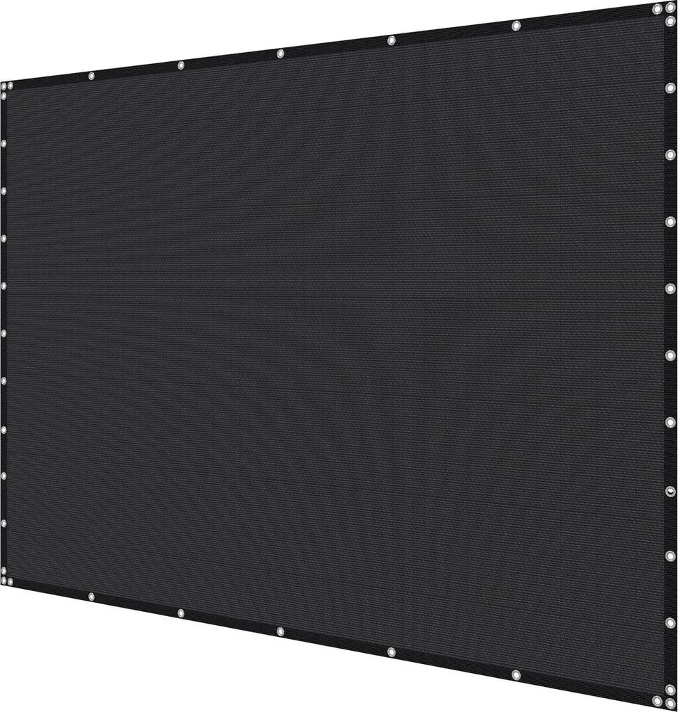 Toile pare-soleil noire 3x3,6 m contre la chaleur intense et les rayons UV