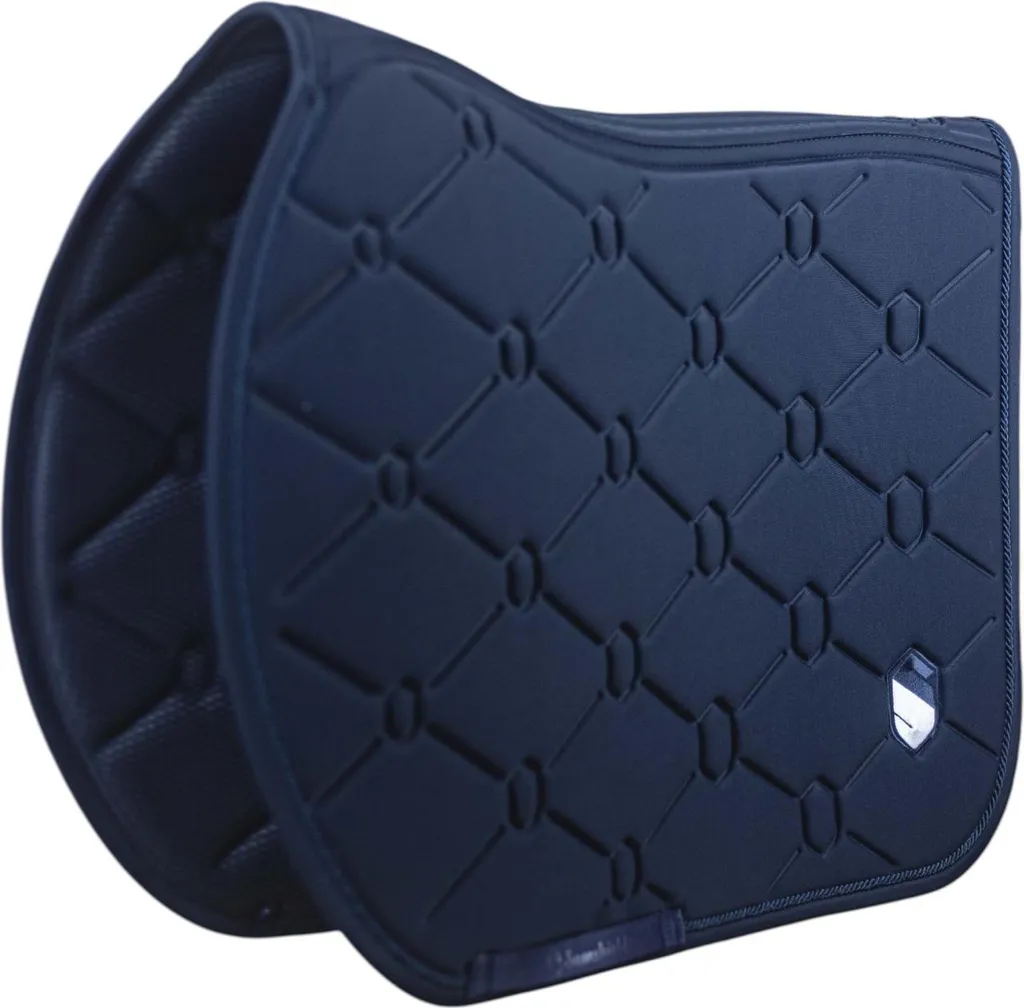 Tapis de selle Spineshield Samshield Bleu Full avec Broderies de Saut