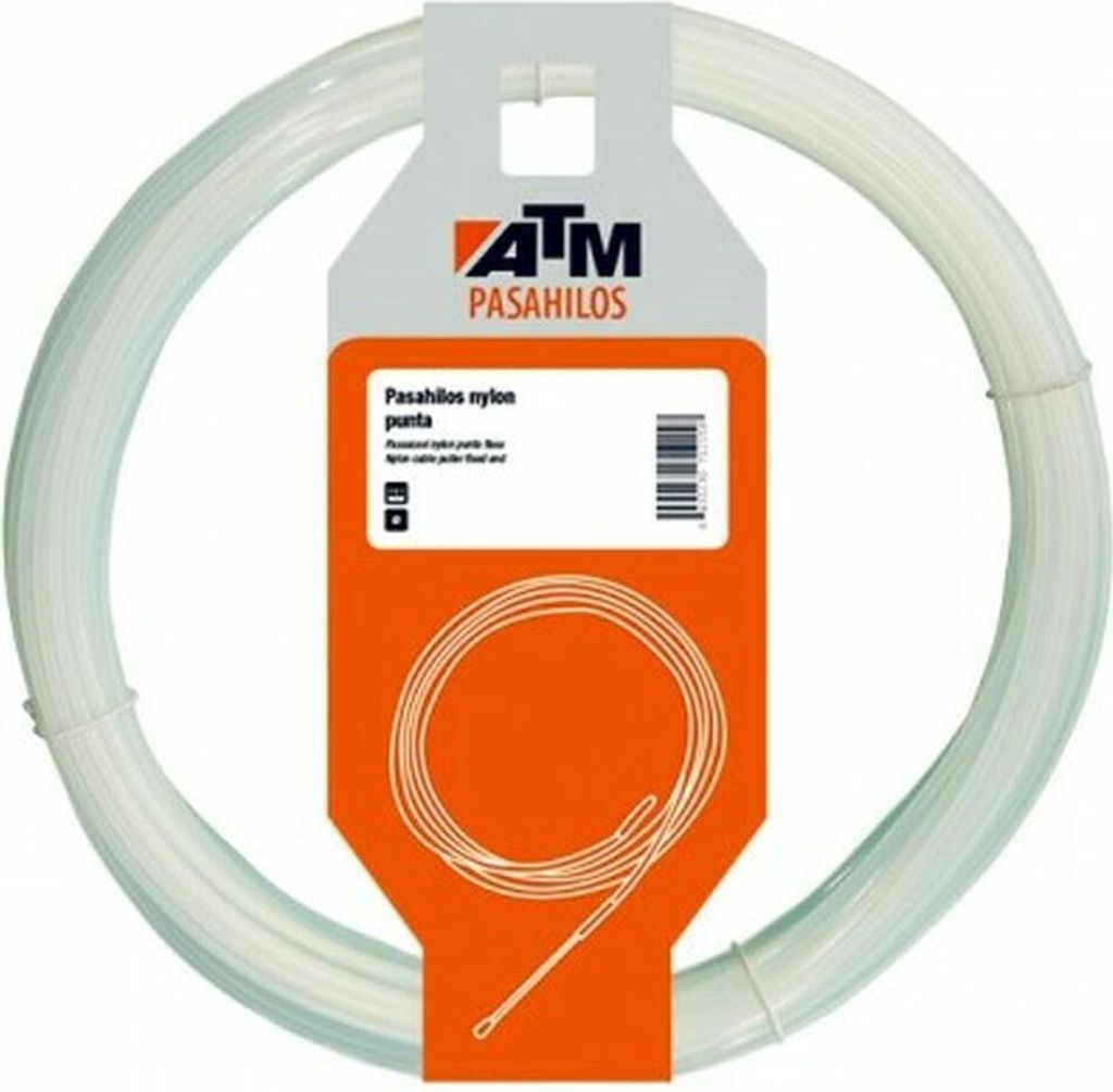 ATM Nylon Kabelziehsonde mit austauschbaren Spitzen, 4 mm Durchmesser, 20 m Länge