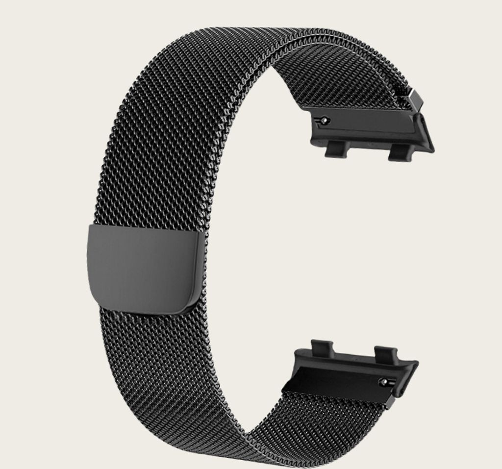 INF Uhrenarmband aus Edelstahl für Oppo Watch Schwarz Modell 7