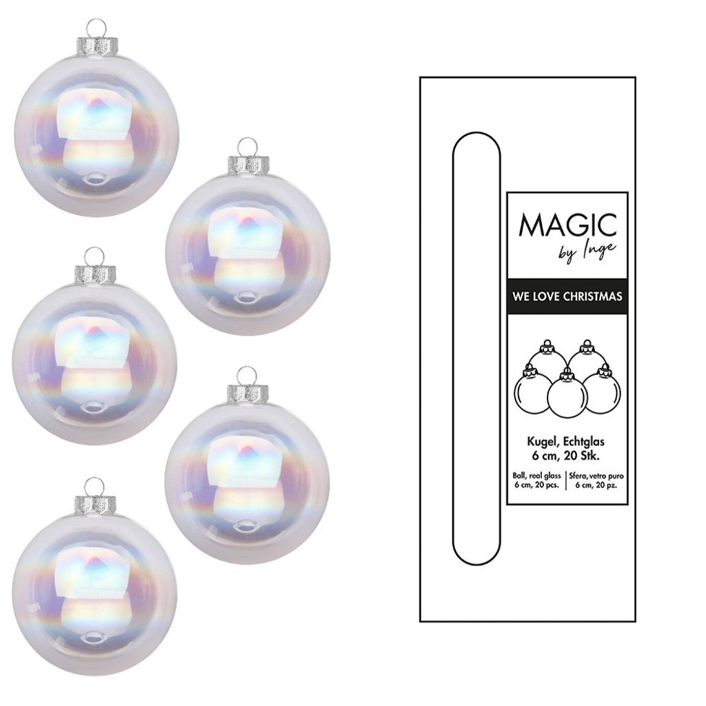 Weihnachtskugeln 20 Stk 6cm Irisierend Produktbild 