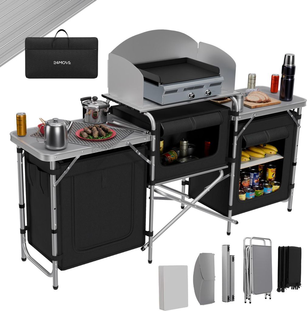24MOVE® Campingküche Campo faltbar, Outdoorküche mit Produktbild 