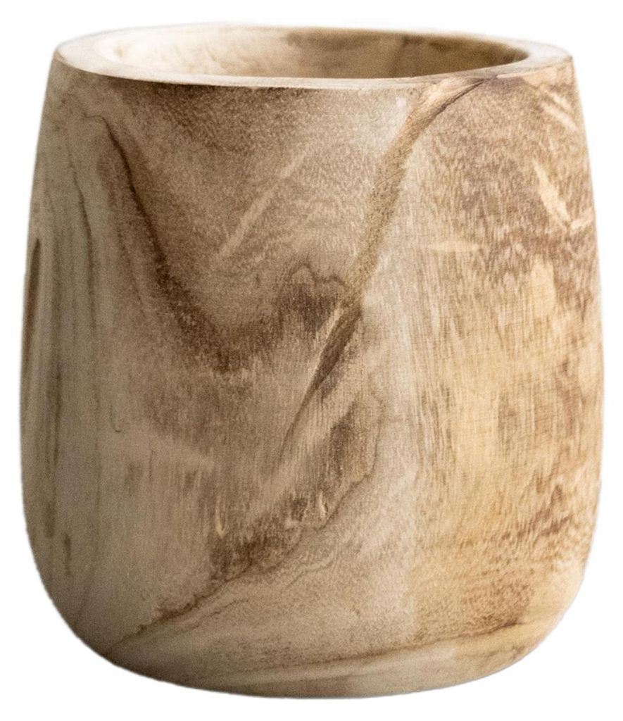 Blumentopf - Holz Hellbraun - Pia Blumentopf - M - H25 W23