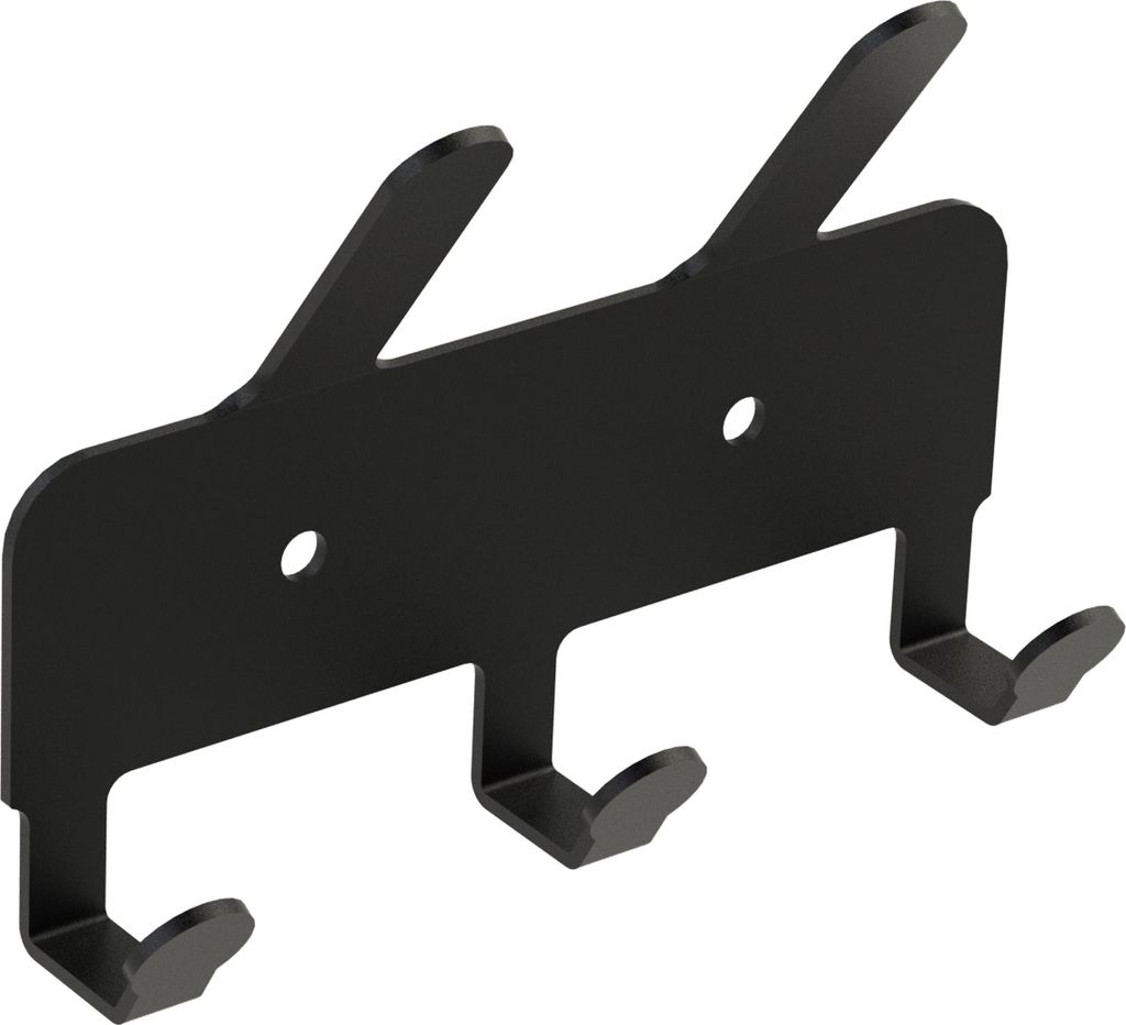 Wandkleiderbügel Wandgarderobe Wandhaken Kleiderhaken Wand Garderobenhaken Hakenleiste Schwarz Anzahl der Haken - 5