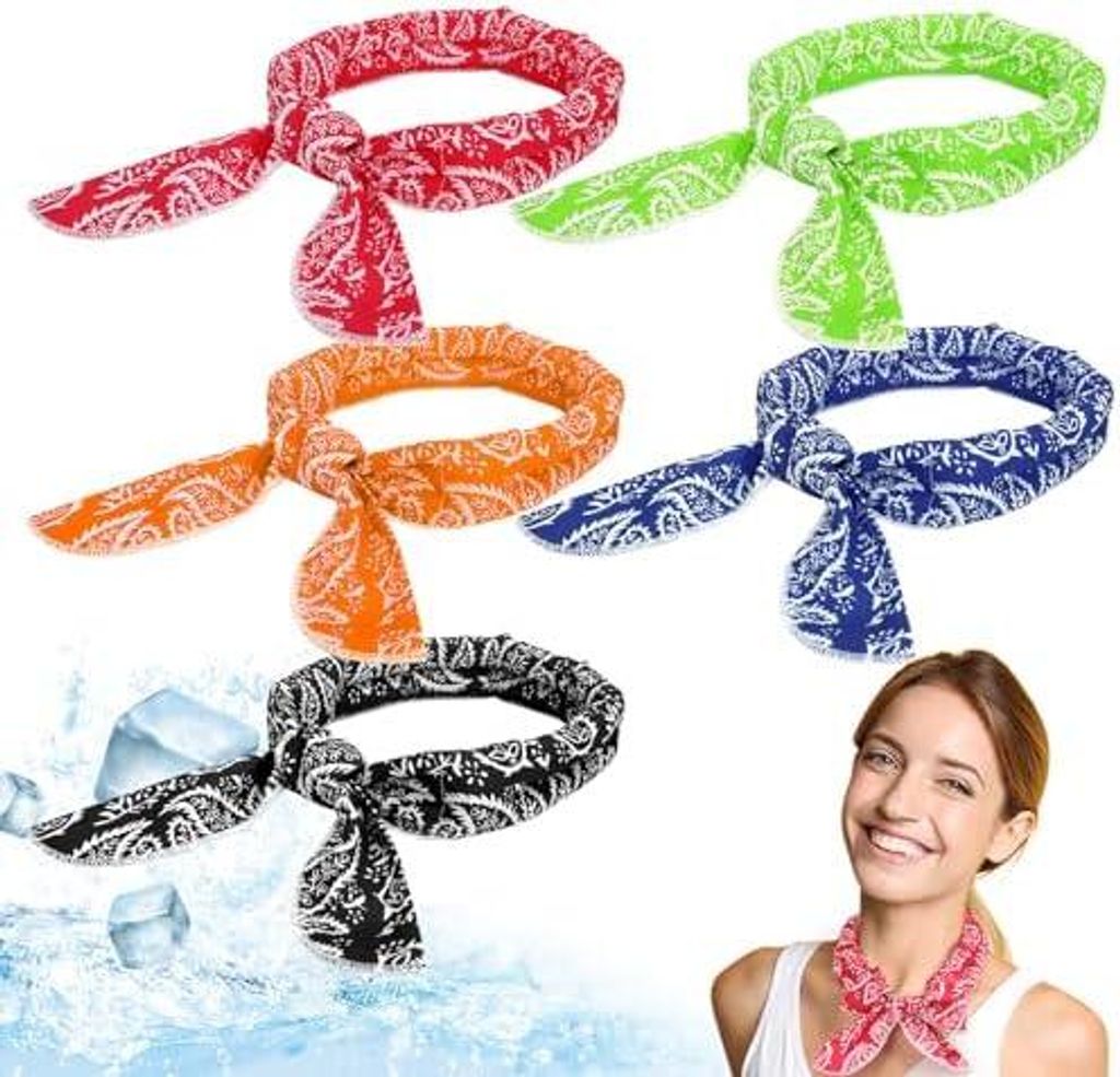5 Stück Kühlendes Handtuch, Halswickel Stirnband,Sports Produktbild 