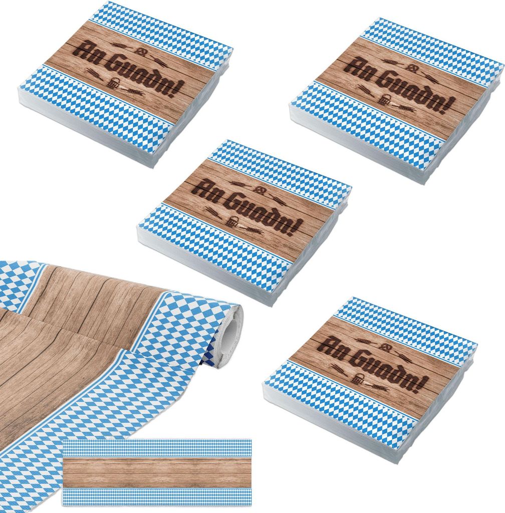 SET - Tischläufer + 80 Servietten (4er Pack)   bayrisch Produktbild 