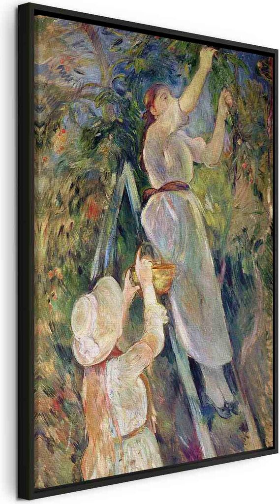 Italienischer Leinwand Leinwandbild - The Cherry Picker (Berthe Morisot) 80x120 cm Reproduktionen l-E-12305-b-a