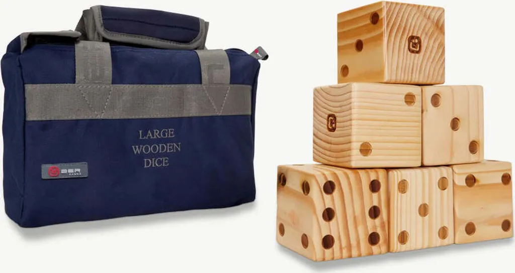 6 Giga Cubes en Bois Écologique d'Inde 9x9x9 cm avec Sac de Transport