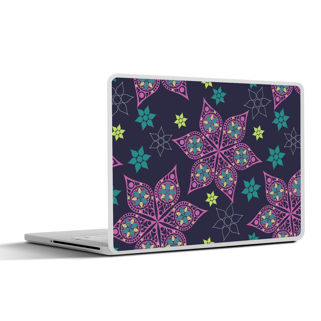 MuchoWow Laptop Aufkleber Sticker Cover Sterne - Regenbogen - Luxus - Winter - Muster 31x22.5 cm - Laptop-Deko
