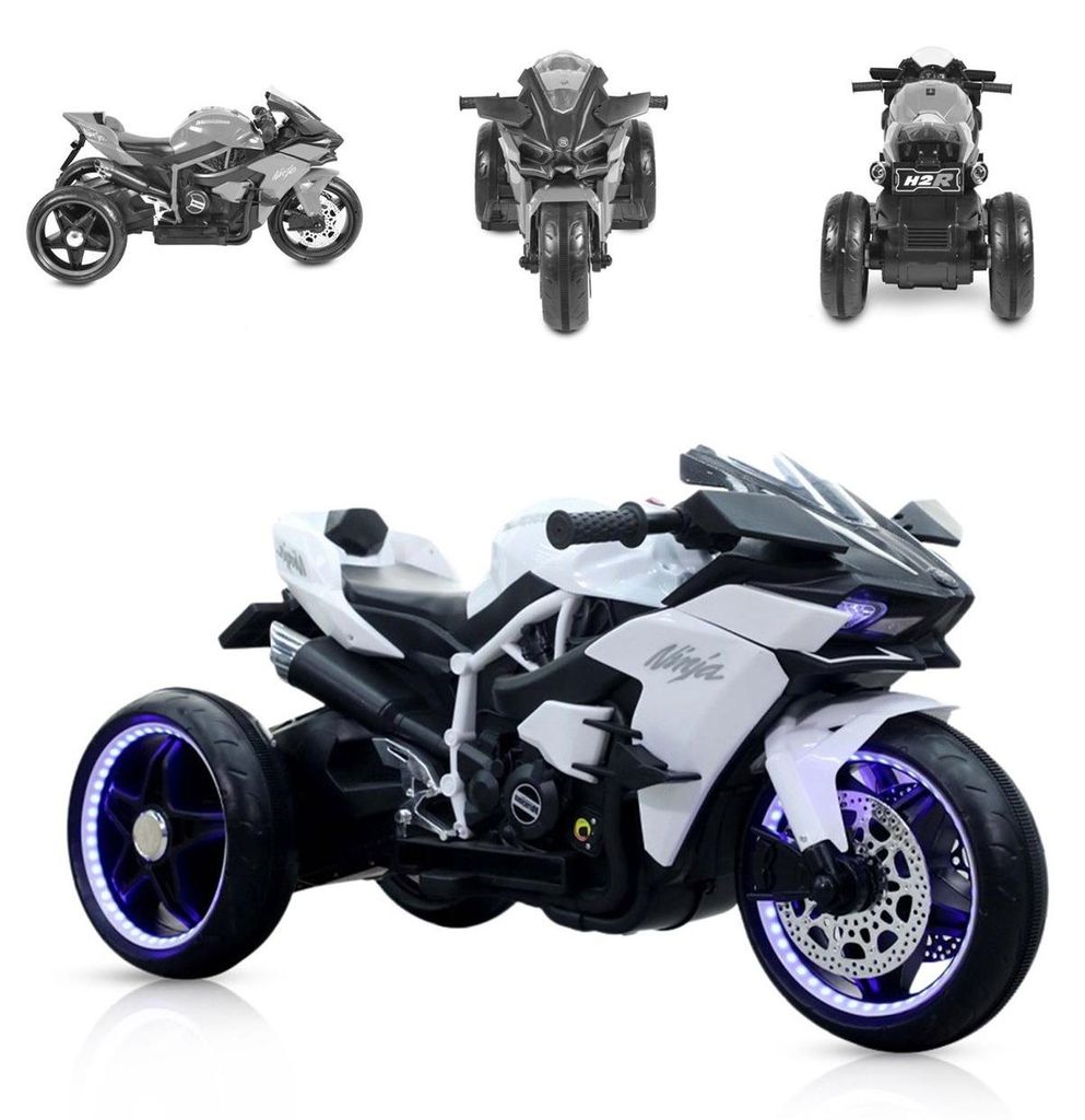 Moni Kinder Elektromotorrad Ninja, drei Kunststoffräder, Produktbild 