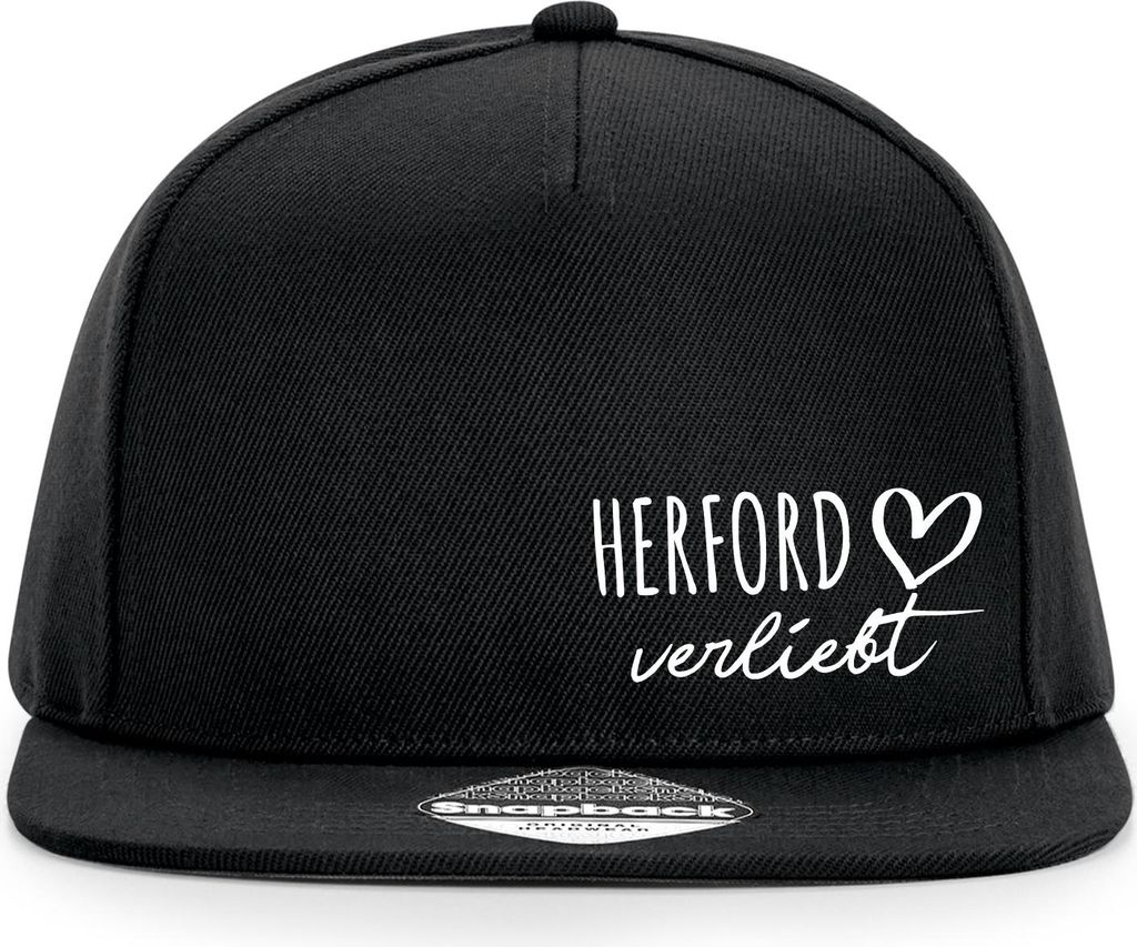 Huuraa Cappy Mütze Herford verliebt Black Polyester Snapback Kappe Geschenkidee
