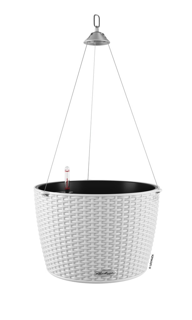 Květináč LECHUZA NIDO Cottage 35 White | závěsný koš se Obrázek produktu 