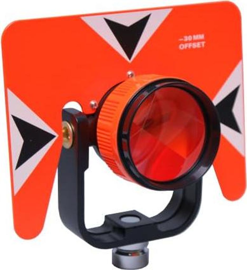 Vermessungsprisma Typ AK18 PS01R mit Zieltafel 60mm Durchmesser 0mm/-30mm Offset 5/8 Zoll Gewinde für Totalstation