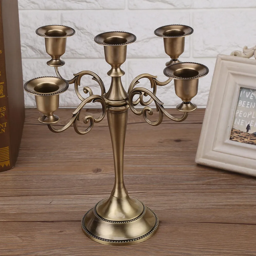 Chandelier Bronze 5 Branches Stable et Inoxydable pour Table de Salon - 2