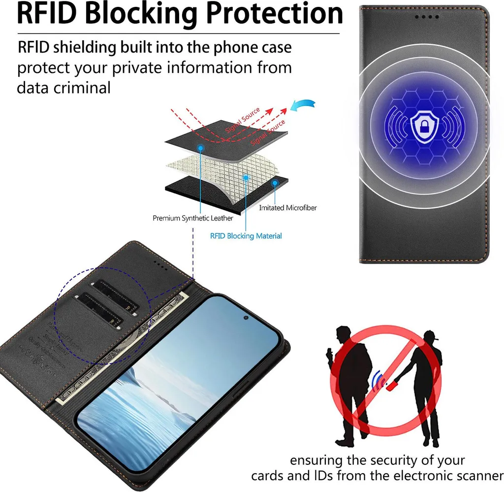 Cover Portafoglio Infinix Note 40 4G Nera | Protezione Professionale - 6