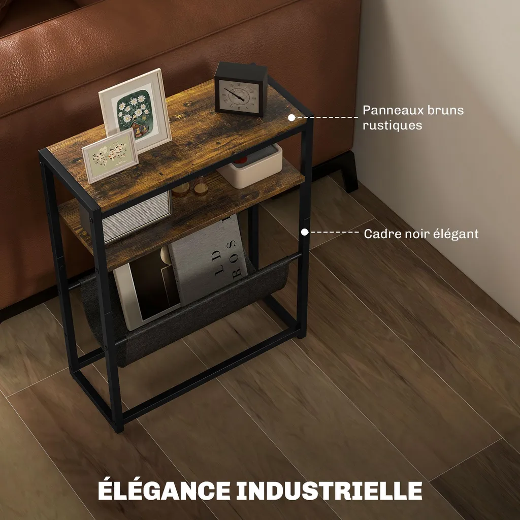 Table d'entrée étroite pour ranger vos magazines et optimiser l'espace