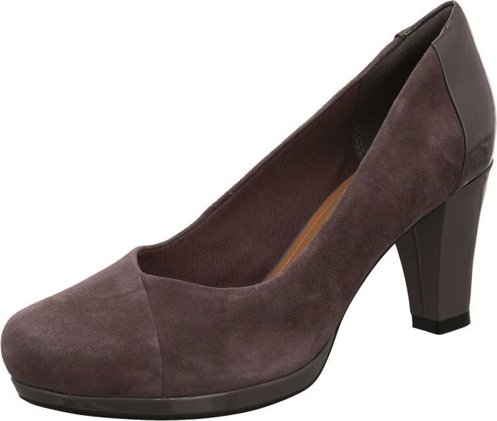Clarks Women's Chorus Carol Grau Wildleder Pumps 35,5