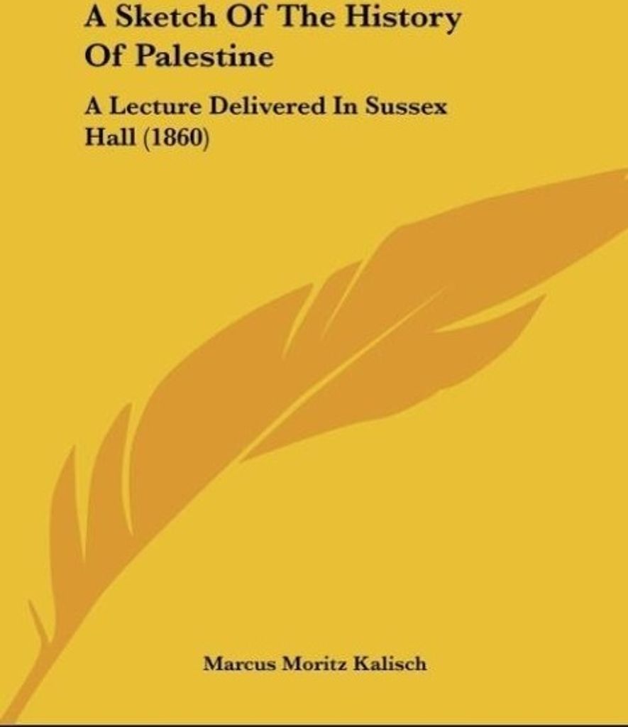 A Sketch Of The History Of Palestine
