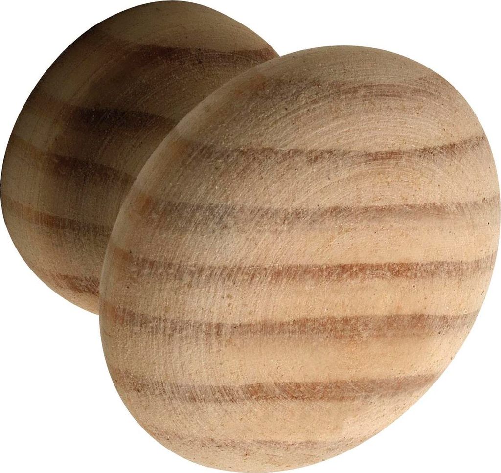 Alles im Griff Knauf für Schrank Hemera ø30 mm - Möbelknopf aus Holz, Tiefe 28mm - Türknauf, Kiefer roh