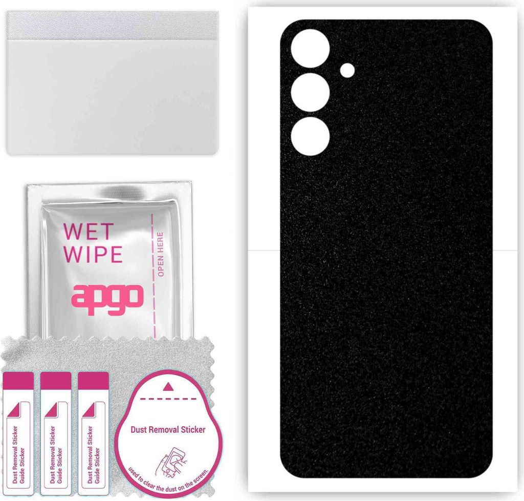 apgo Rückseite Schutzfolie, Skin, kompatibel mit Samsung Galaxy M55 5G, Hinten Displayschutzfolie aus Vinylfolie, kratzfest, einfache Montage - Ma...