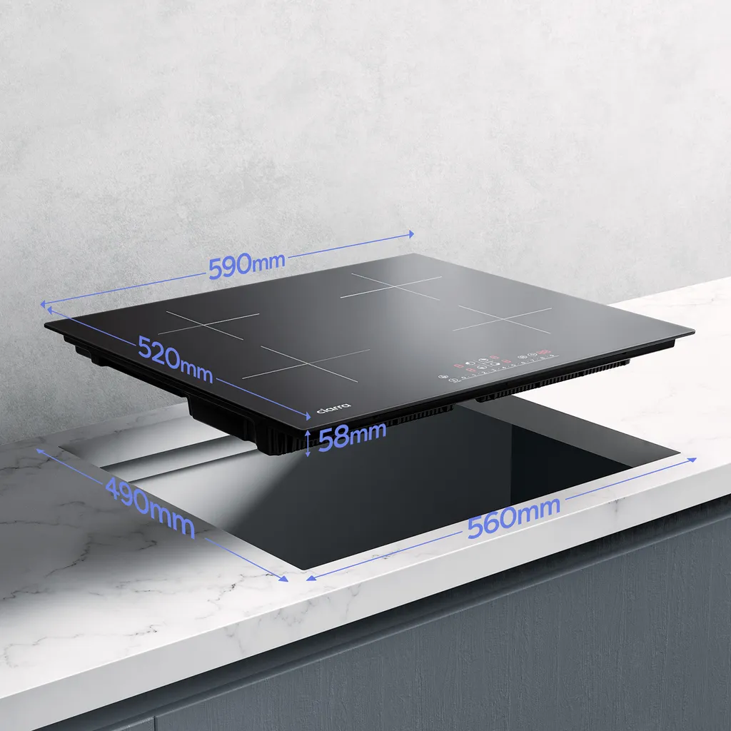 Table de Cuisson Induction 60 cm Booster Puissance 7200W CIARRA VM4BBIH