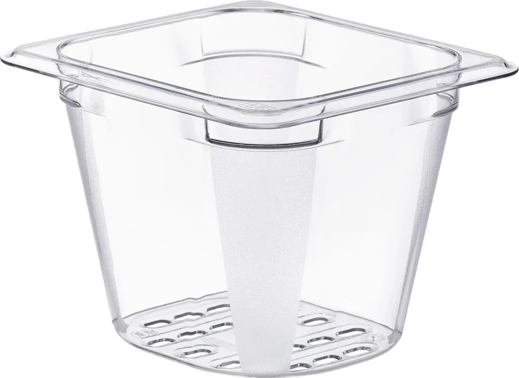 Bacinella GN 1/6 ARAVEN Forata 130mm | Trasparente e Resistente