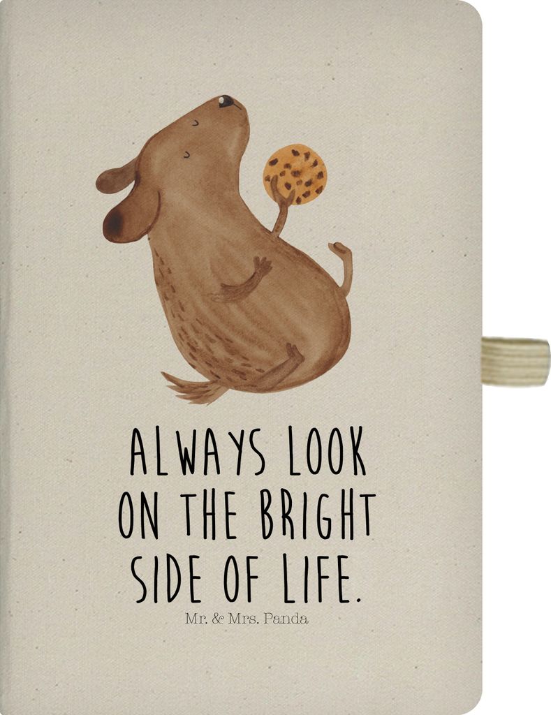 Mr. & Mrs. Panda Journal Hund Keks - Transparent - Geschenk, Hundeleckerli, Schreibheft, Optimistisch, Notizbuch A5, Tagebuch, Hundekekse, Adressbu...