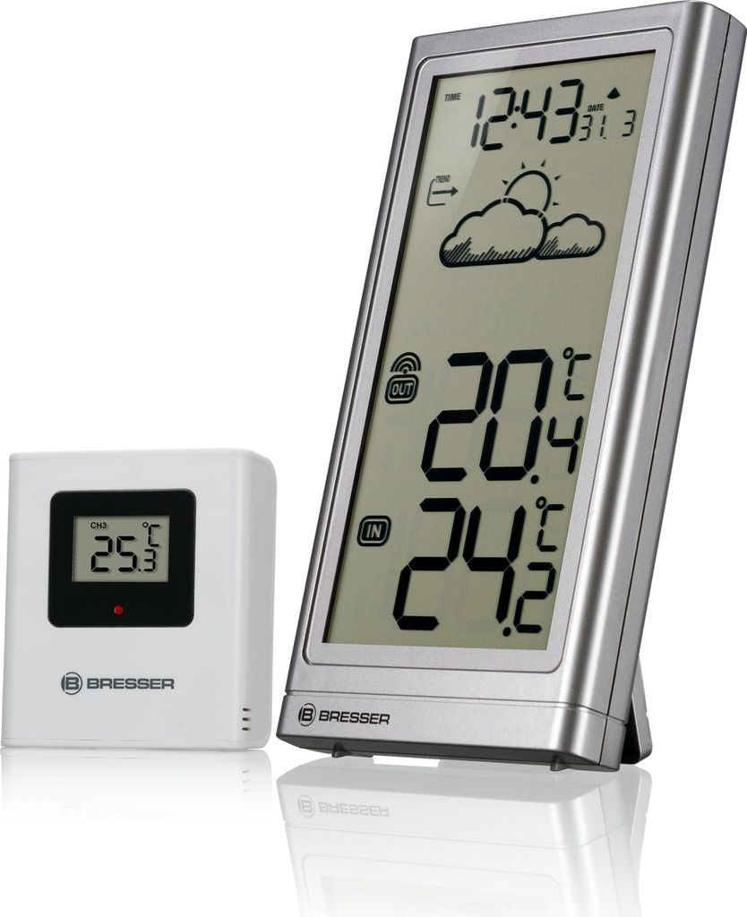 BRESSER RC weather station Meteo Temp Silver 7004200HZI000 Image du produit 