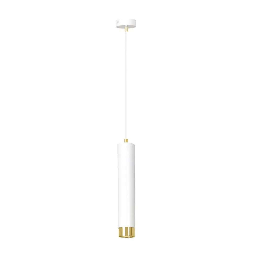 Suspension Design en Métal Blanc et Or KIBO 1 - Éclairage GU10 Robuste