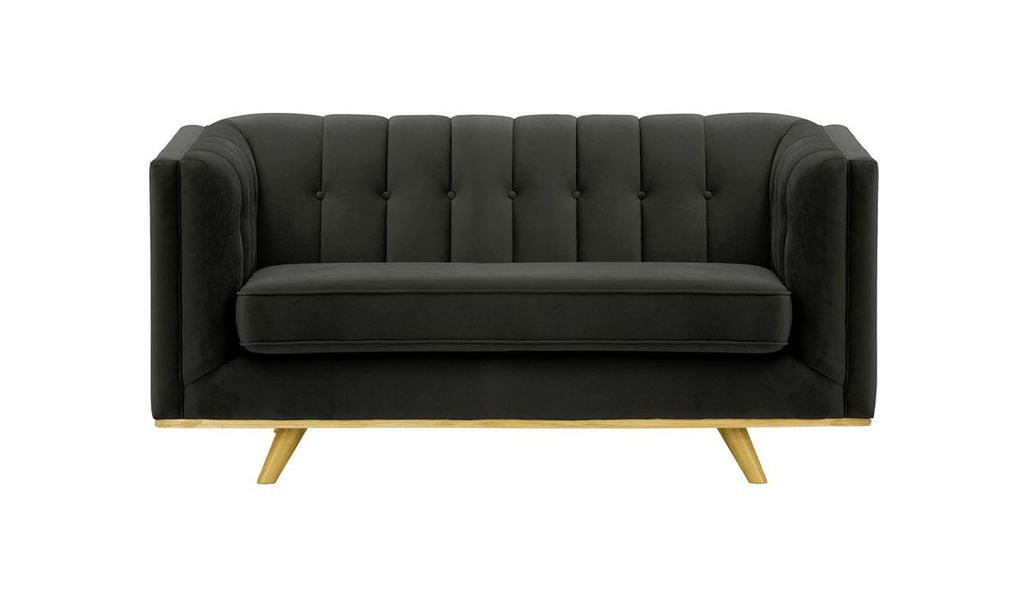 SLF24 - Zweisitzer-Sofa Vicenza - schwarz - Velluto 20
