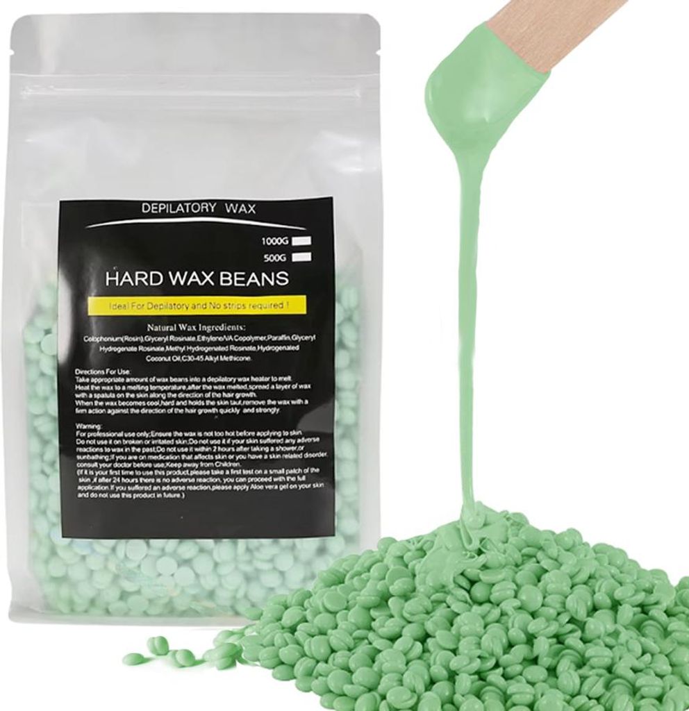 Depilační Tvrdý Vosk V Kapkách Pro Topení | Zelená|500G| Obrázek produktu 