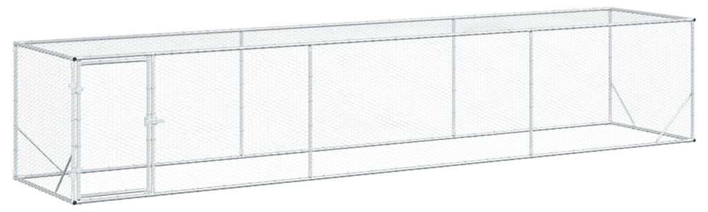 Namiot dla kur vidaXL, srebrny, 500 x 100 x 100 cm, stal Zdjęcie produktu 