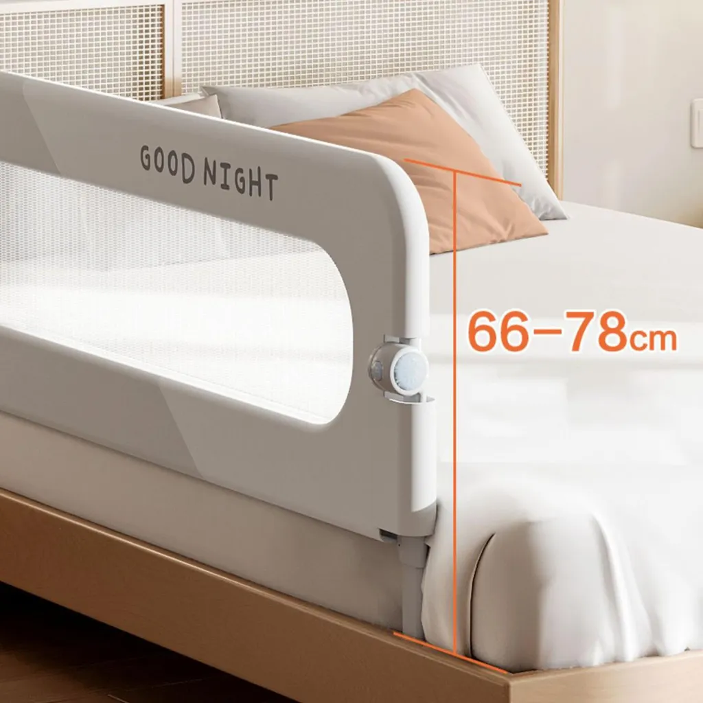 Garde-corps de lit unilatéral 200cm pliable pour chambre d'enfant