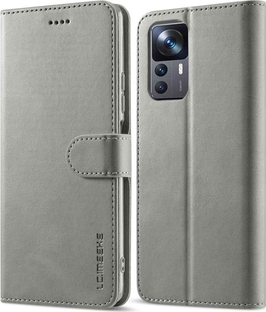 Xiaomi 12T / 12T Pro Hülle - LC.IMEEKE Luxus Klapphülle - Grau