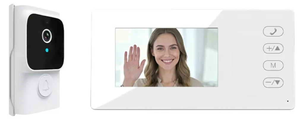 Fini le Câblage : Sonnette Vidéo sans Fil avec Écran 4.3" pour une Sécurité